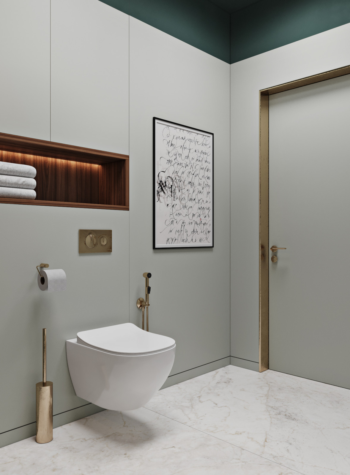 Гостевой санузел в таунхаусе в поселке Новорижский, 277 м2