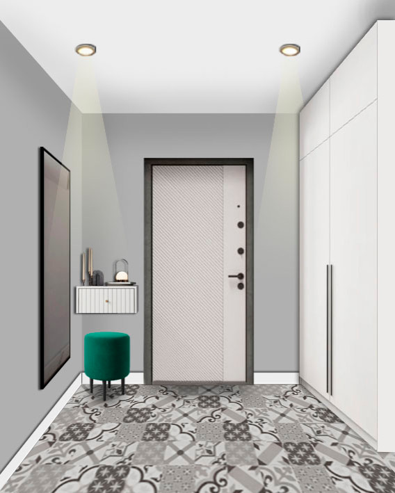 Эскизный проект квартиры-студии для сдачи в Ростове-на-Дону.