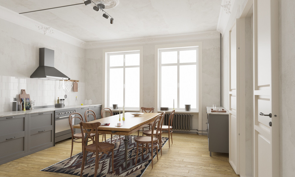 Обложка проекта: Дизайн интерьера и визуализация кухни в Скандинавском стиле.