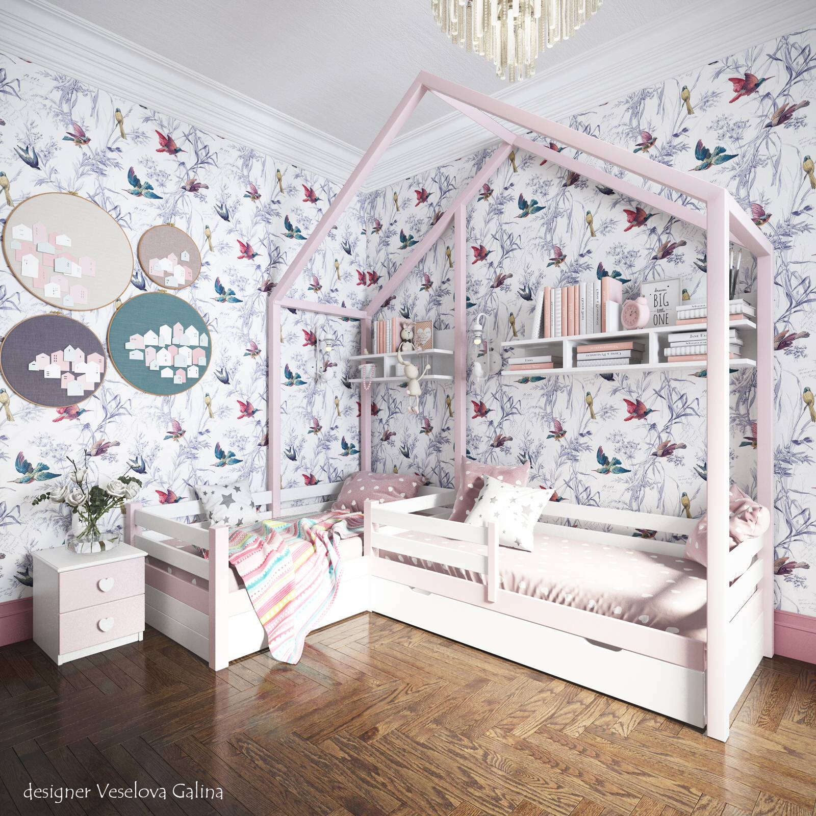 Детская с кроватью домиком для девочек