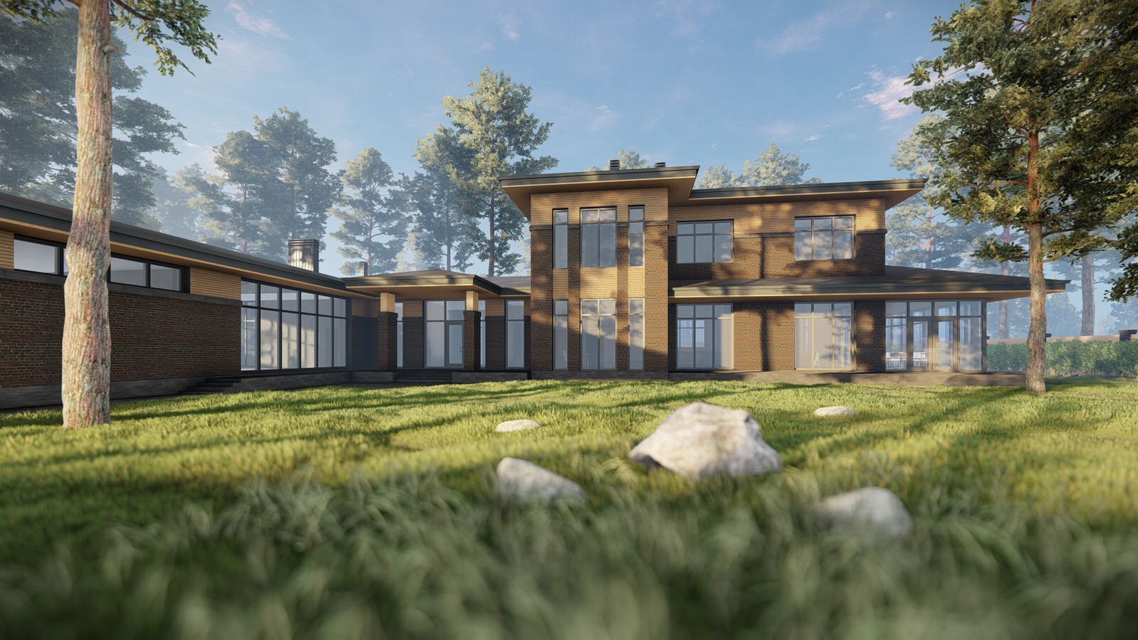 Коттедж с бассейном в Охтинском Парке