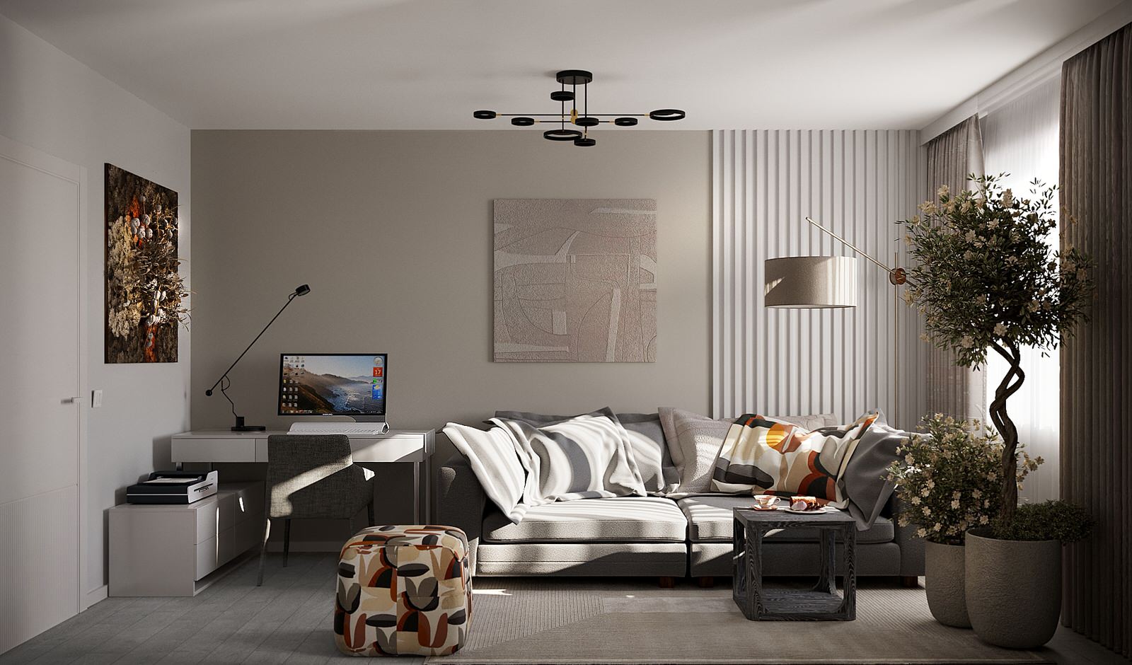 Сканди гостиная