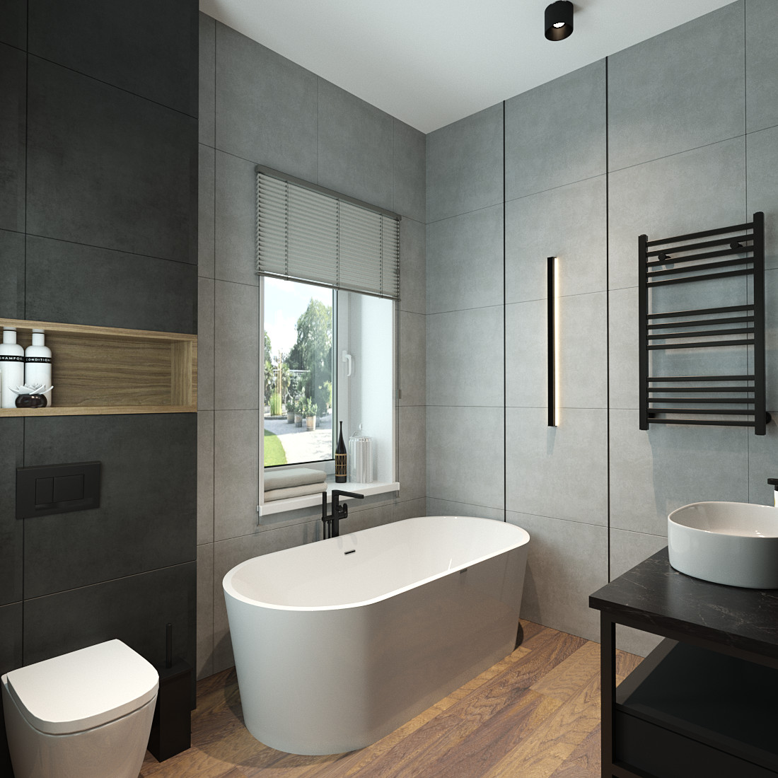 Загородный дом в одном уровне