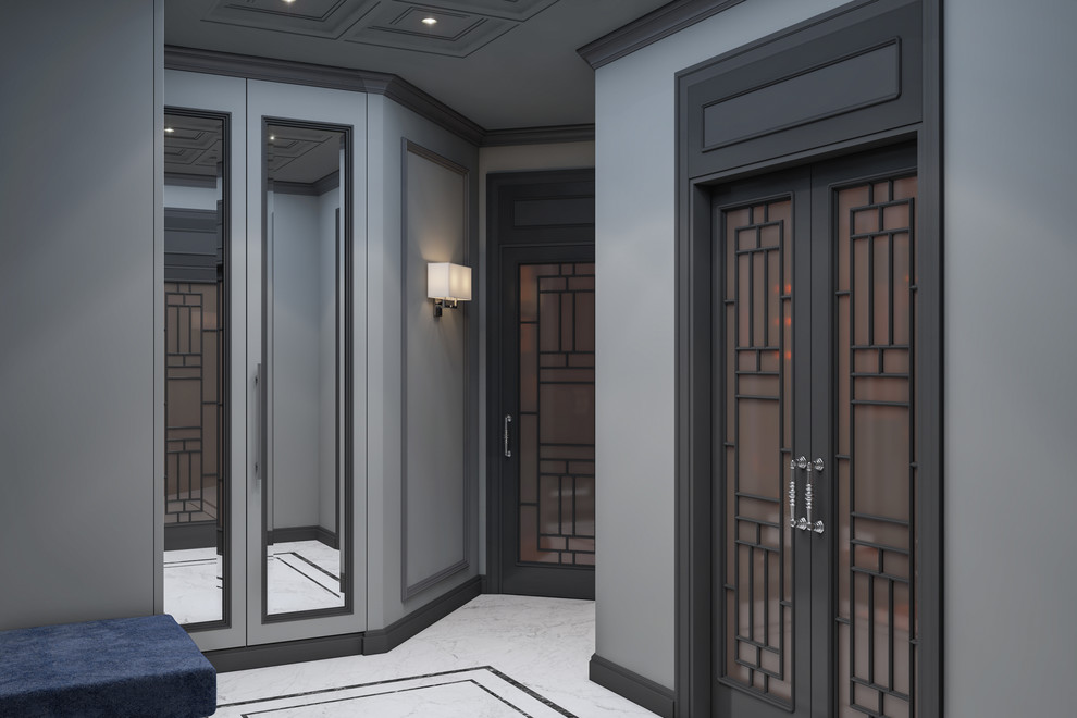 Визуализация квартиры. Серый тон - основной.