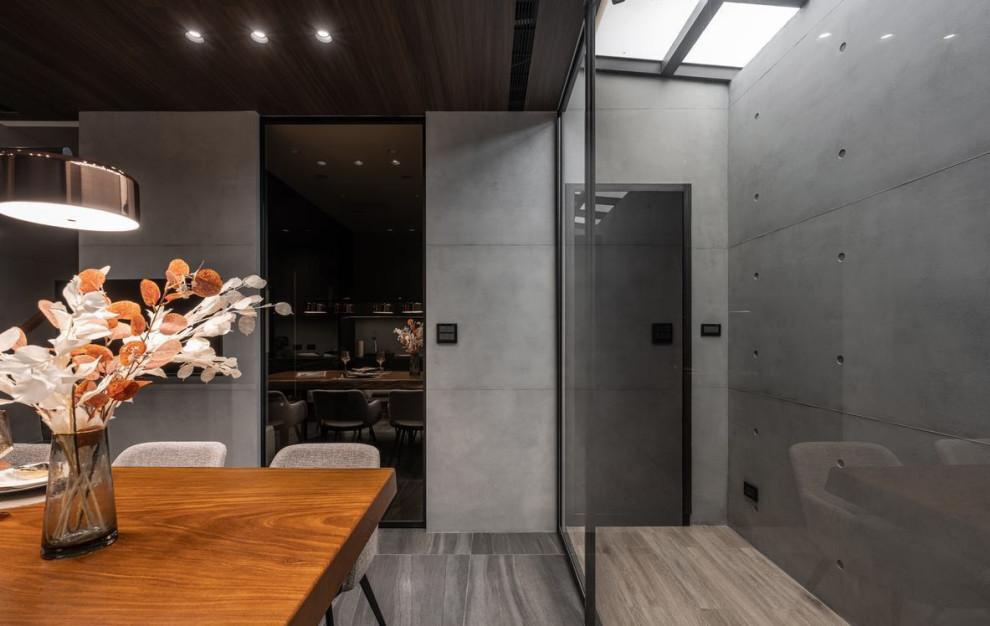 Бархатный уют темных оттенков в брутальном интерьере дома от L DESIGN