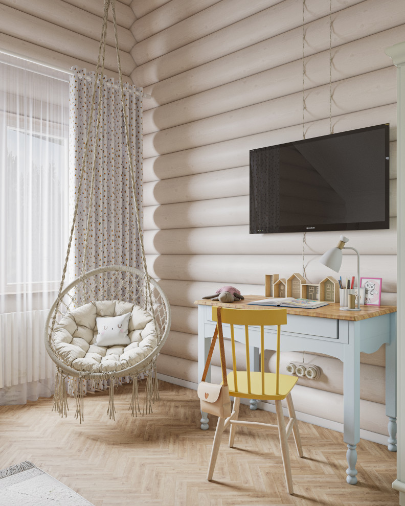 Авторский дом из бревна 135 м² для семьи с двумя детьми в КП Золотые Сосны