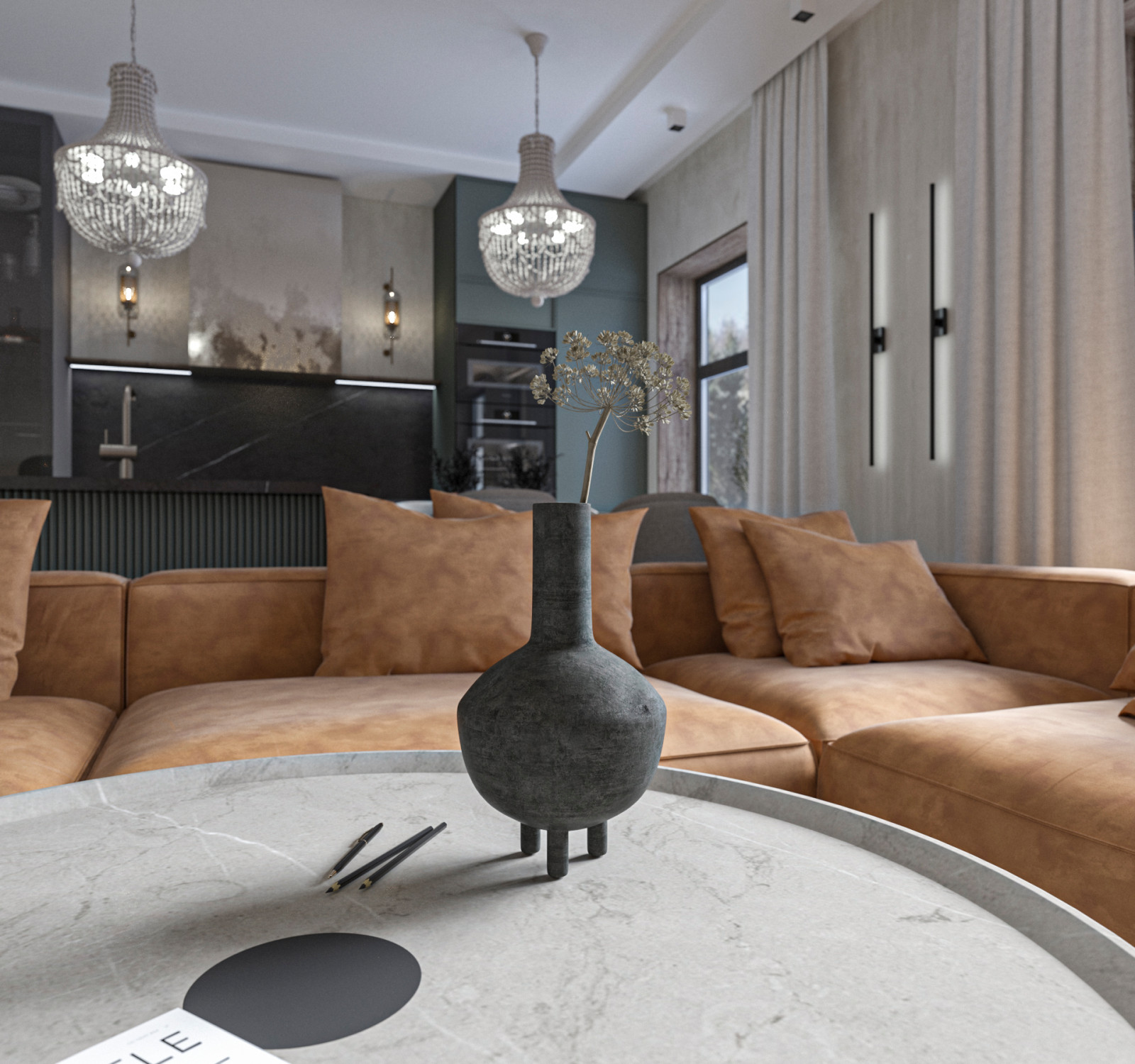 Проект квартиры в современном стиле.