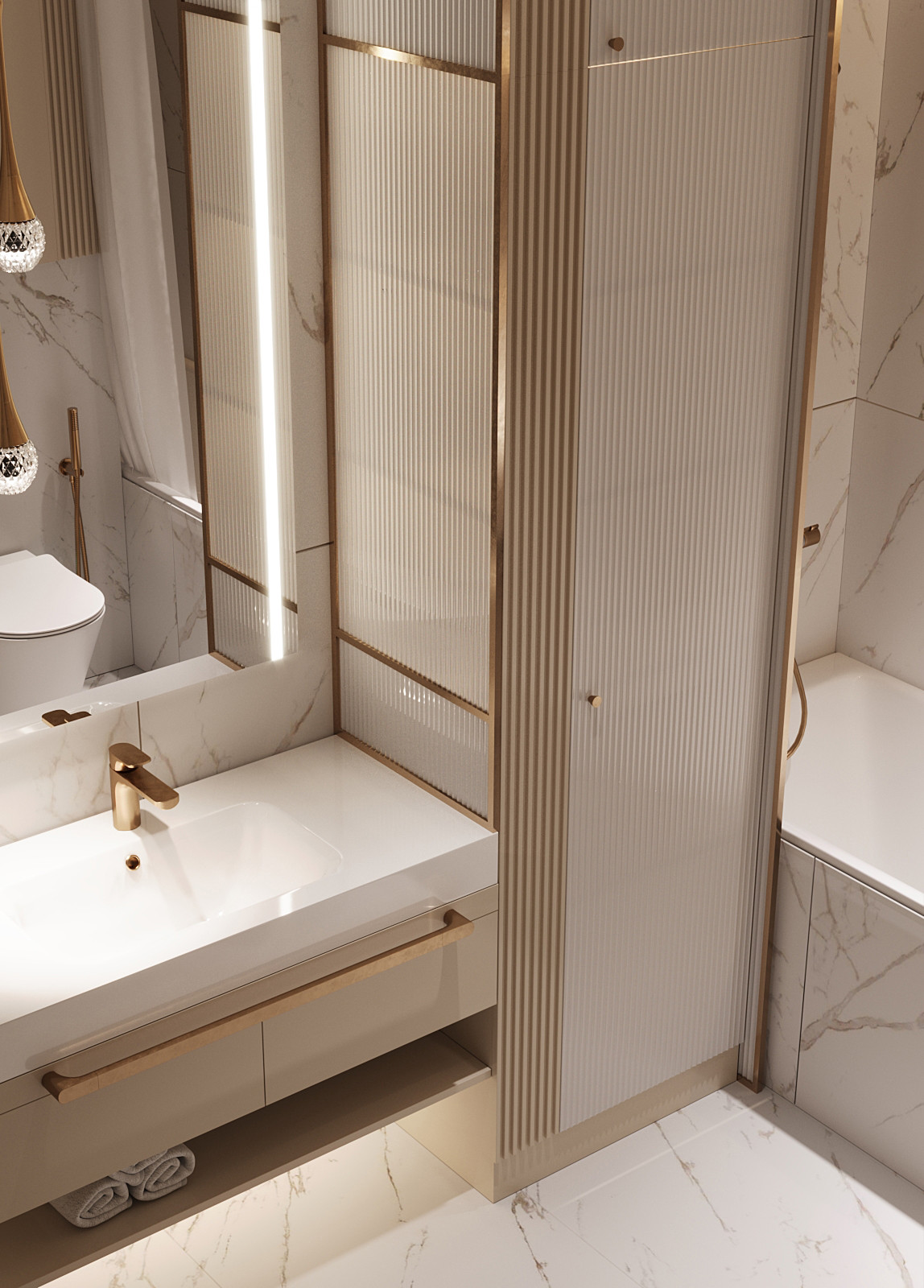 Ванная комната. Из дизайн проекта в Эльтауне