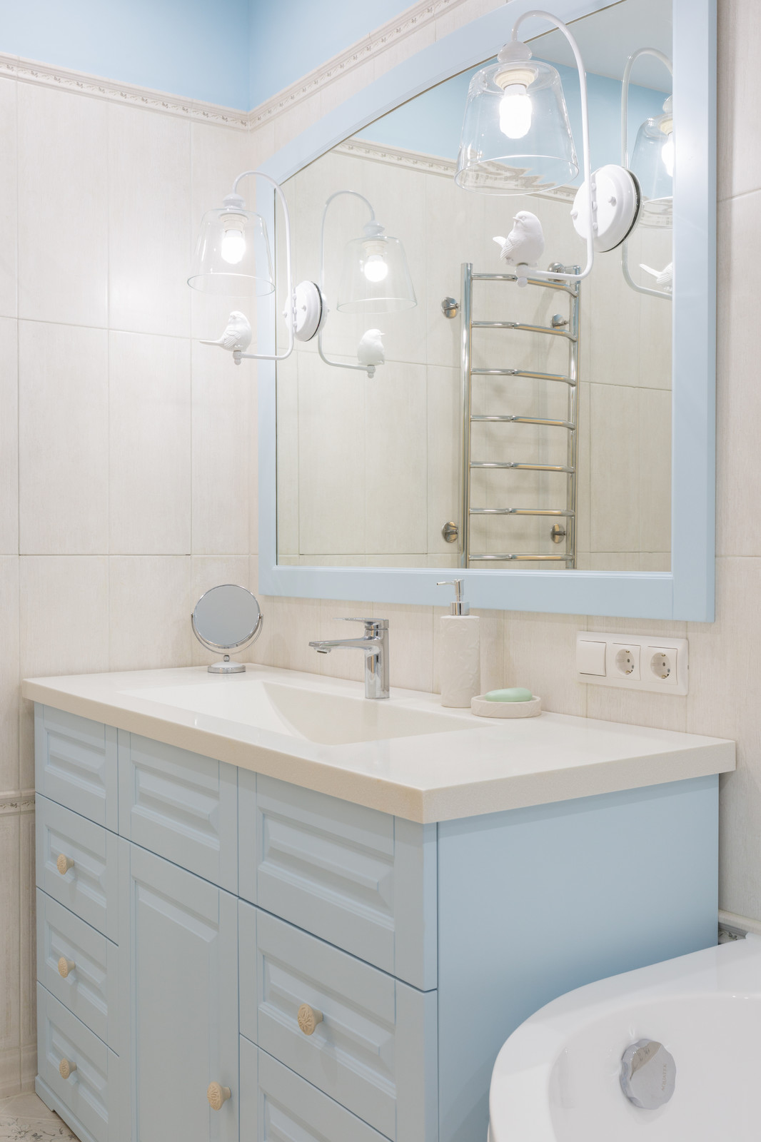 Реализованный проект ванной комнаты "Кусочек Прованса"