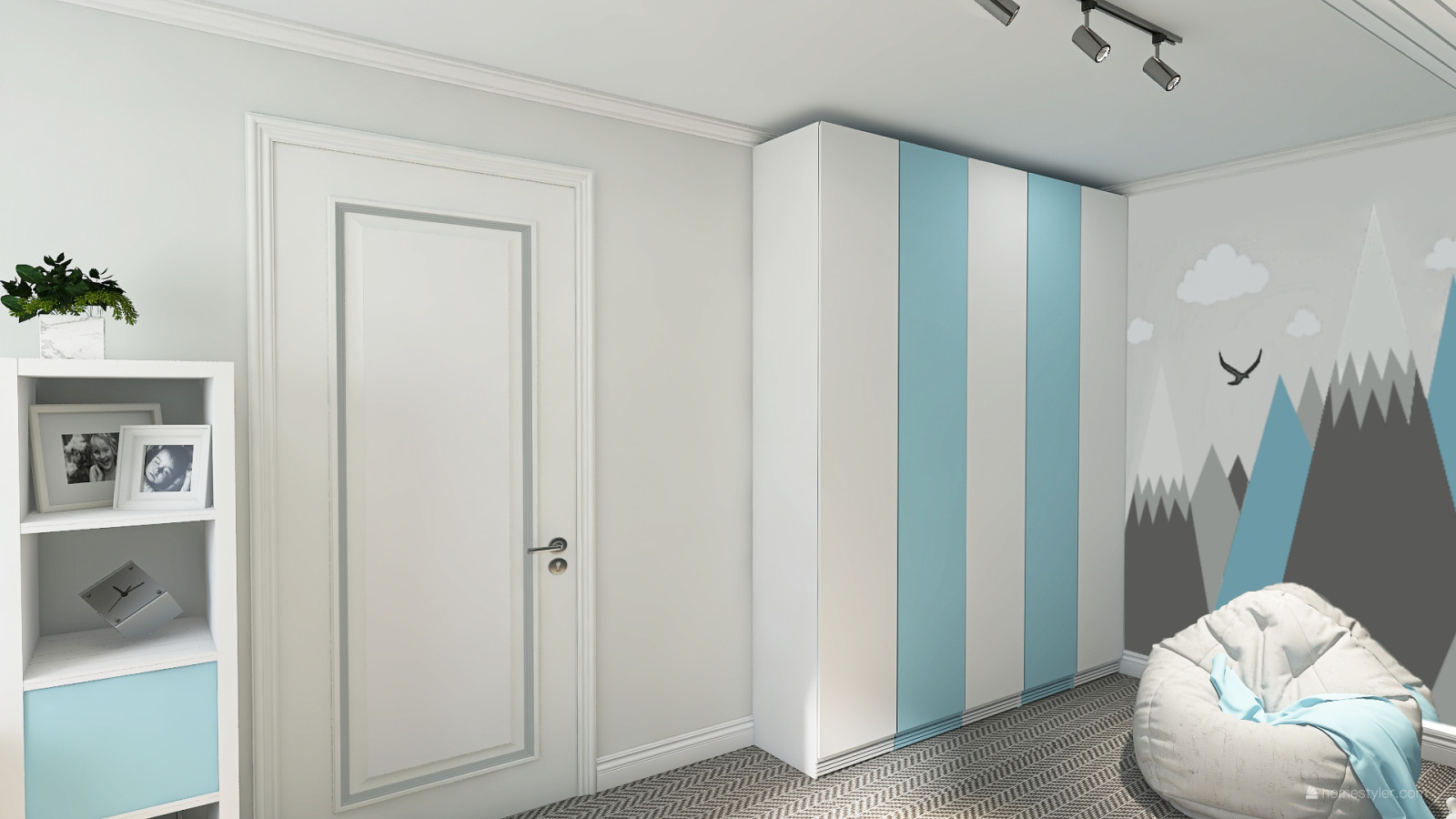 Загородный дом. Интерьер с элементами дерева