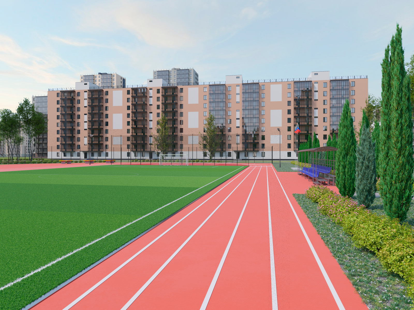 Спортивное поле для школы в Санкт Петербурге