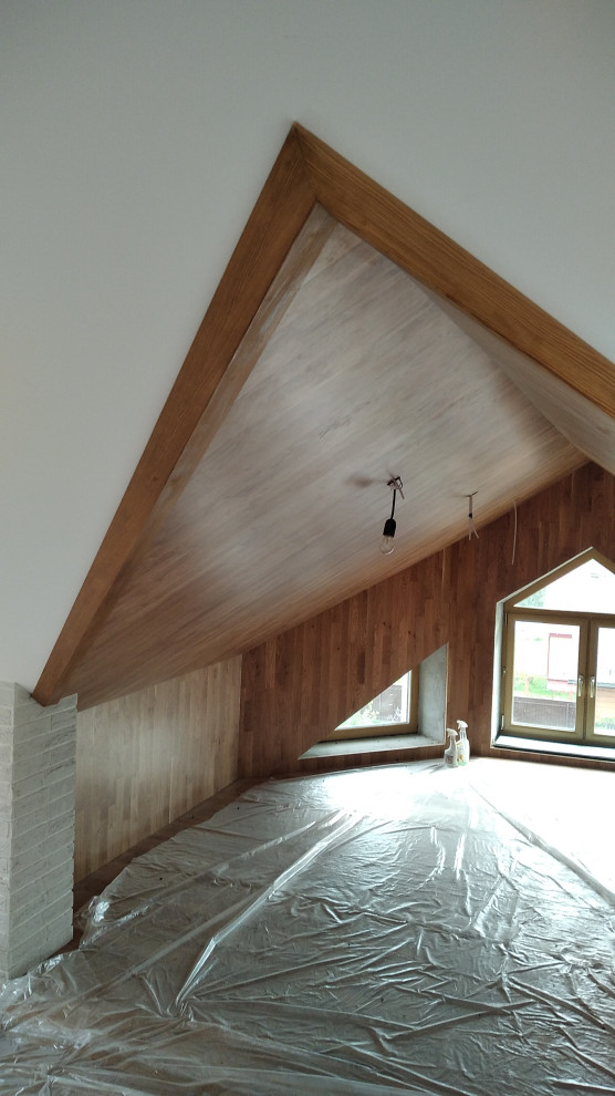 Отделка мансарды деревом - Павловская Слобода