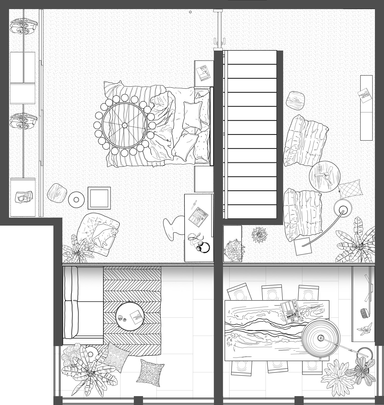 Обложка проекта: Планировка интерьера гостевого дома с сауной для дома-фахверка компании ecocompl