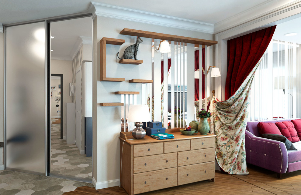 Большое совмещённое пространство в квартире