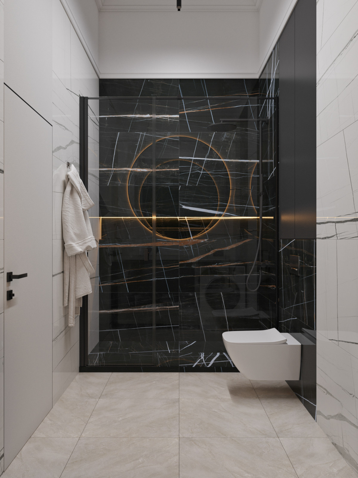 Интерьер квартиры-студии в ЖК Сосновка