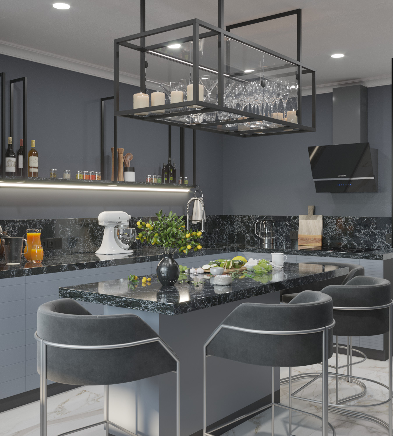 Квартира в стиле "Американская классика" (65 м2)