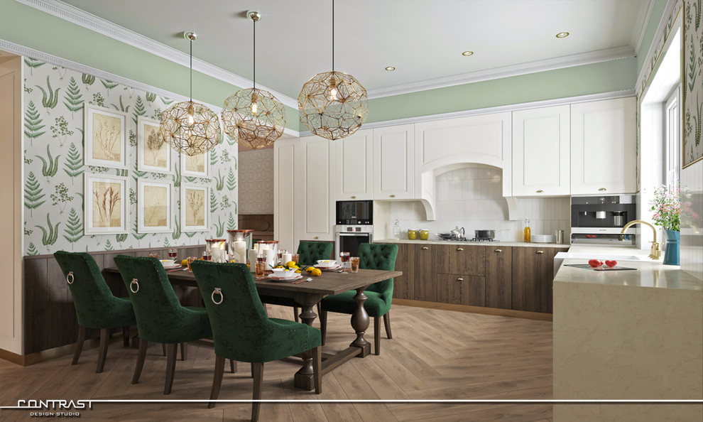 Кухня столовая в стиле неоклассика