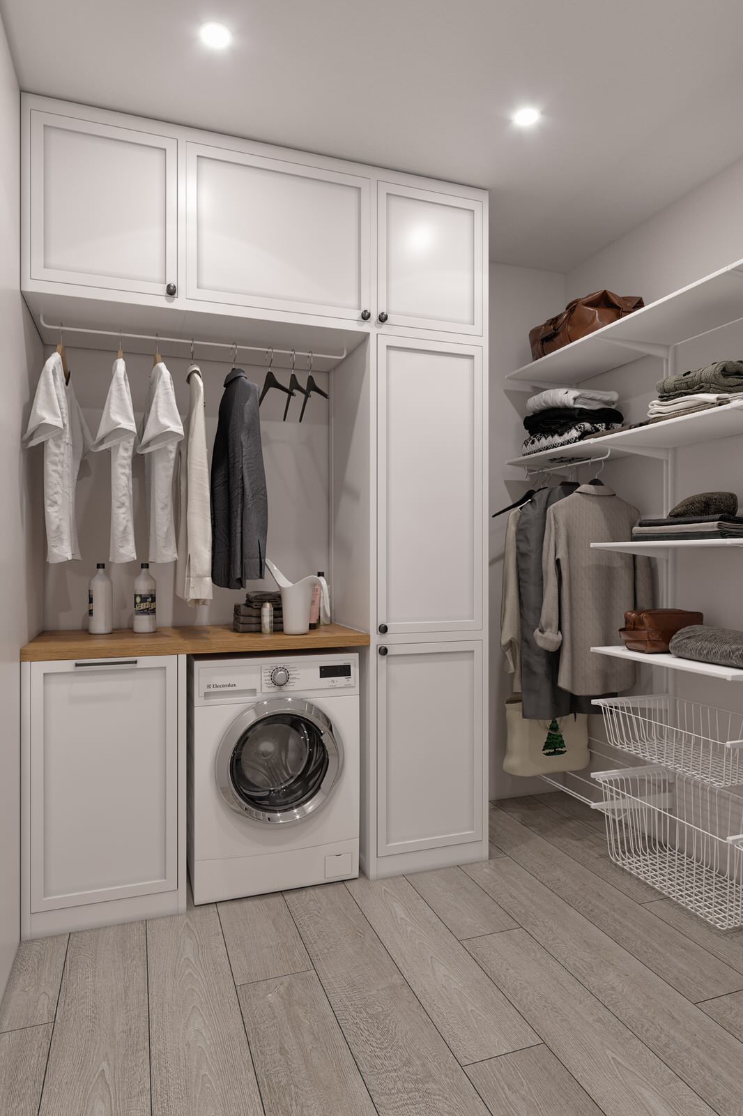 Дизайн квартиры в современном стиле. Цветные акценты и библиотека в 90 м. кв.