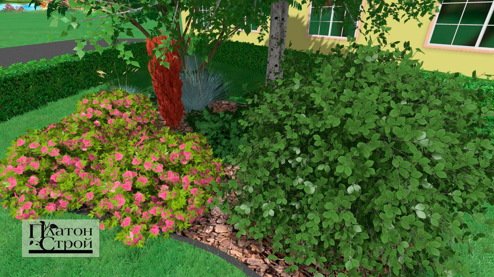 Ландшафтный дизайн возле офисного центра