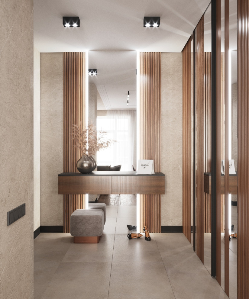 Прихожая с гардеробной в ЖК "Бульварный переулок"