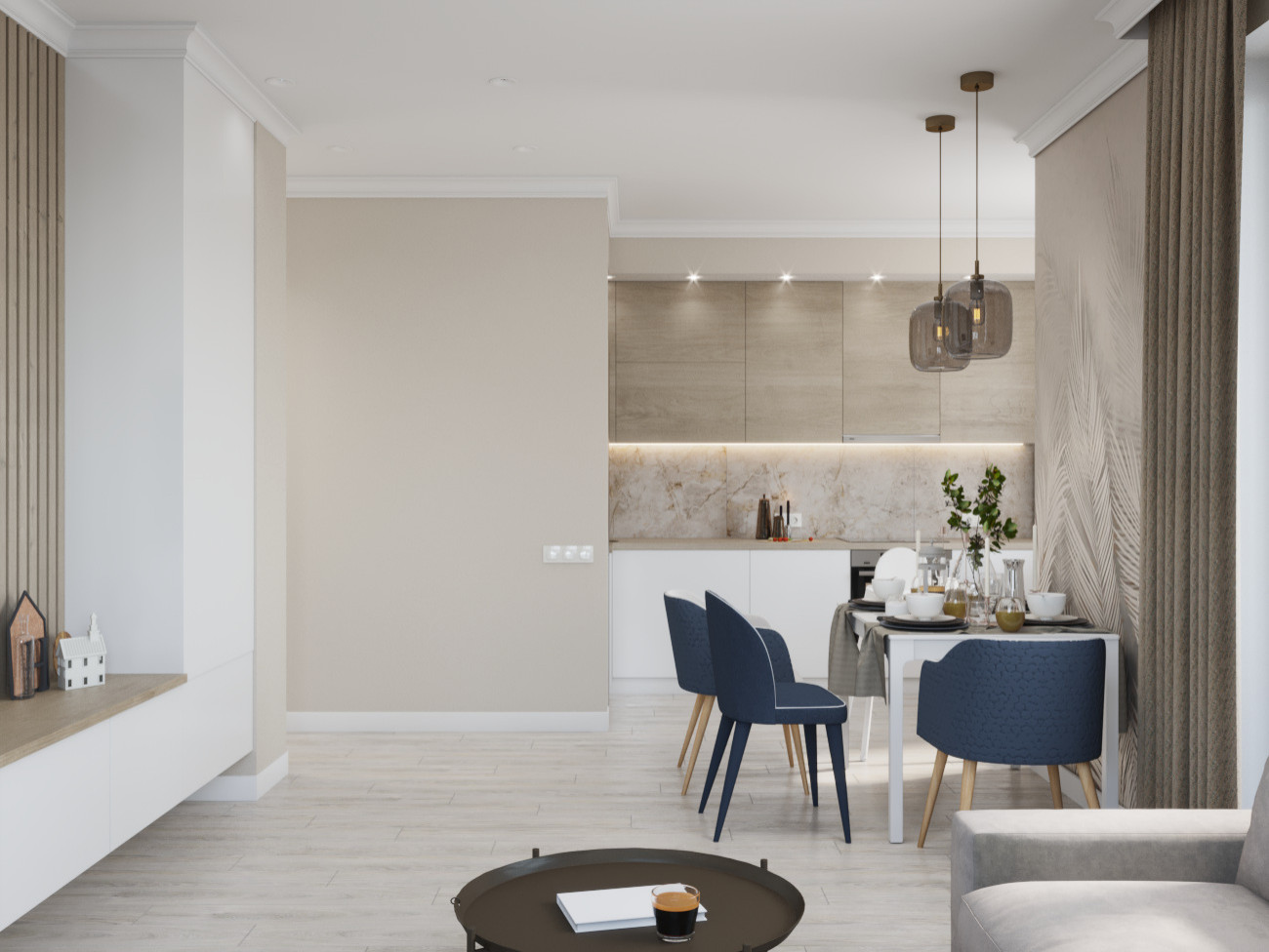 Проект квартиры 74 кв в ЖК "Манхеттен" г.Челябинск