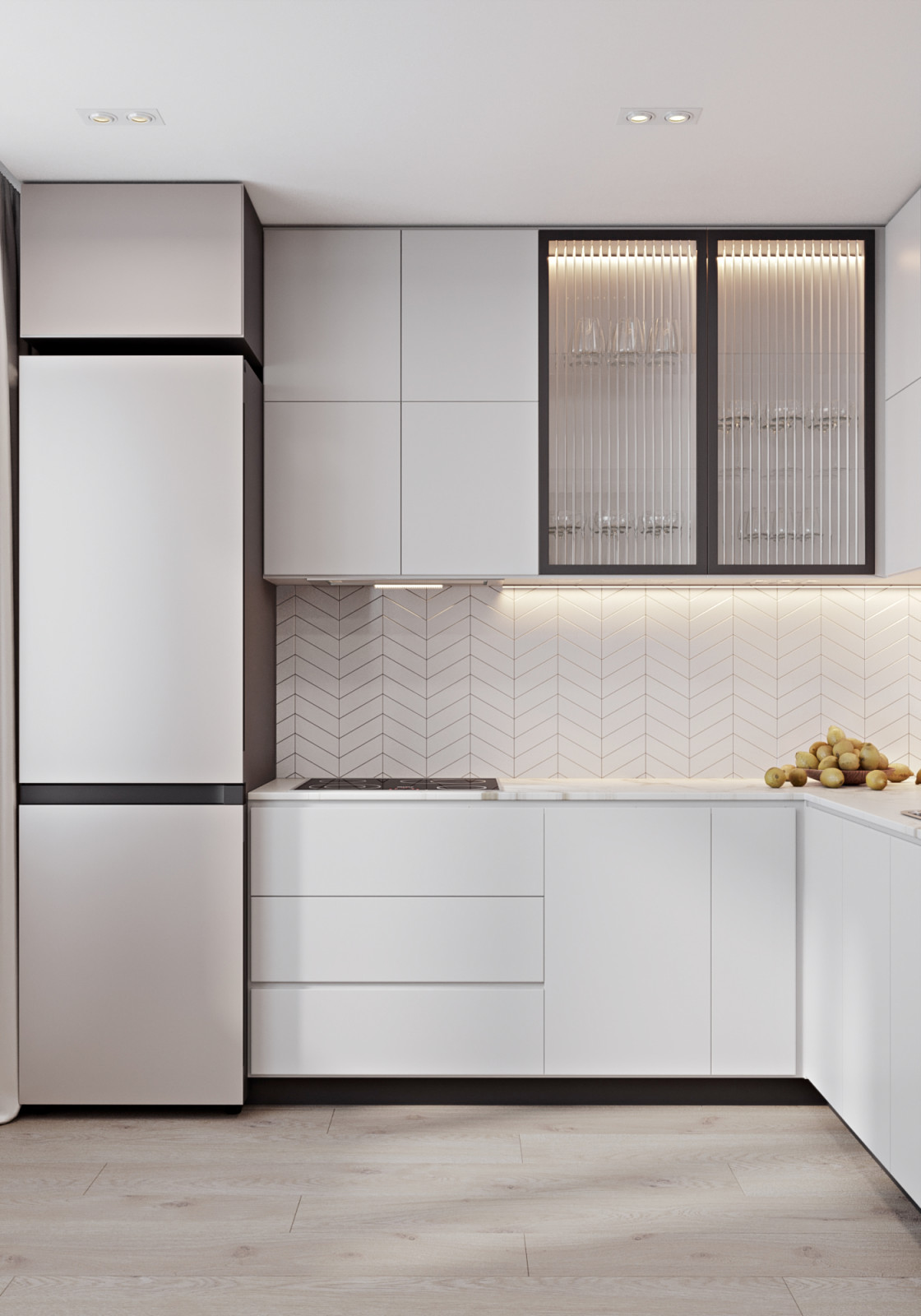 Обложка проекта: Дизайн проект кухни-гостиной ЖК Лазурный г. Воронеж