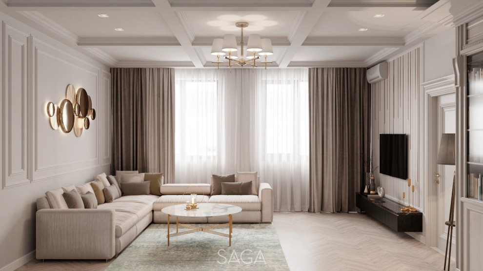 Дизайн интерьера гостиной в частном жилом доме