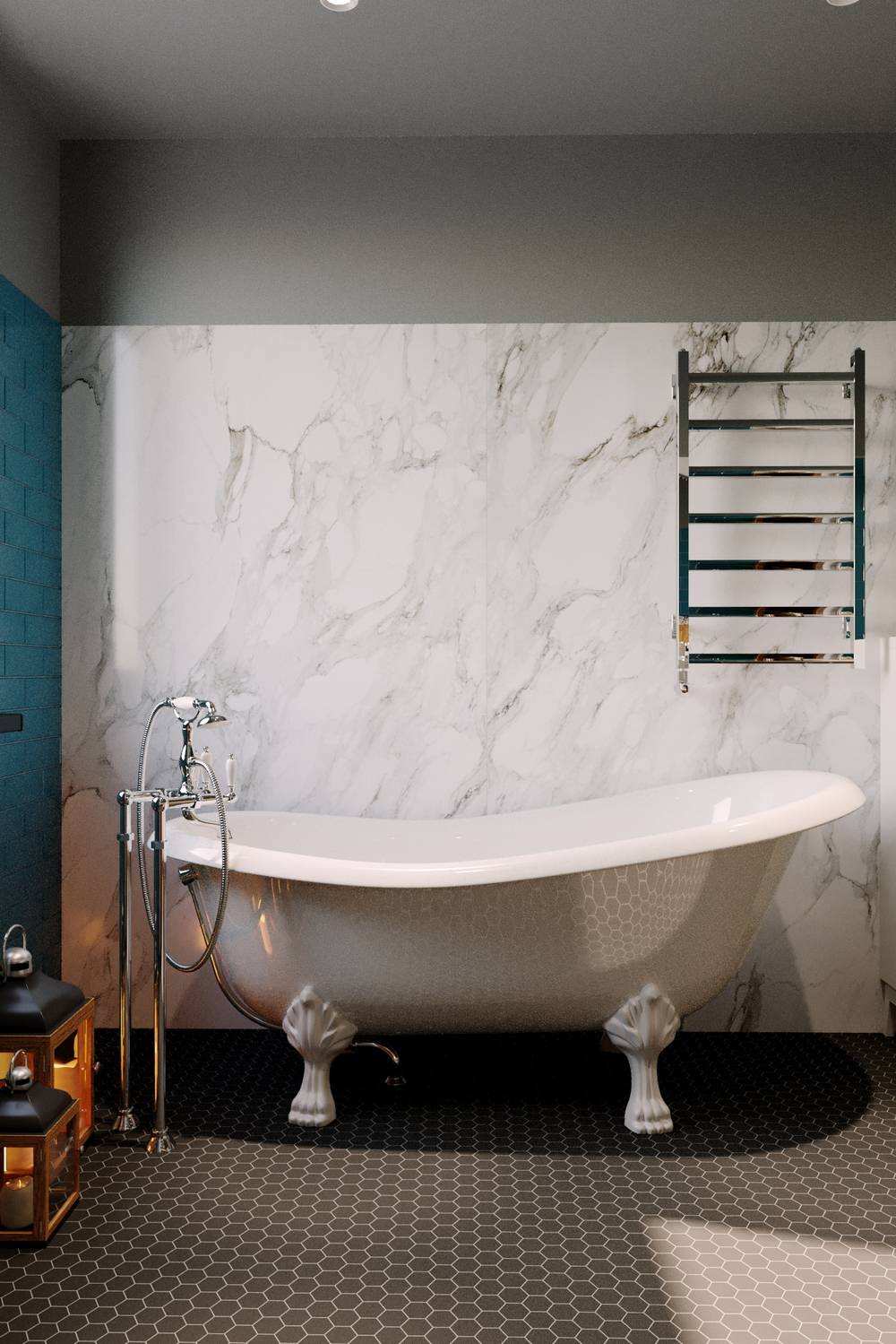 Загородный дом 147,7 м² с черными акцентами