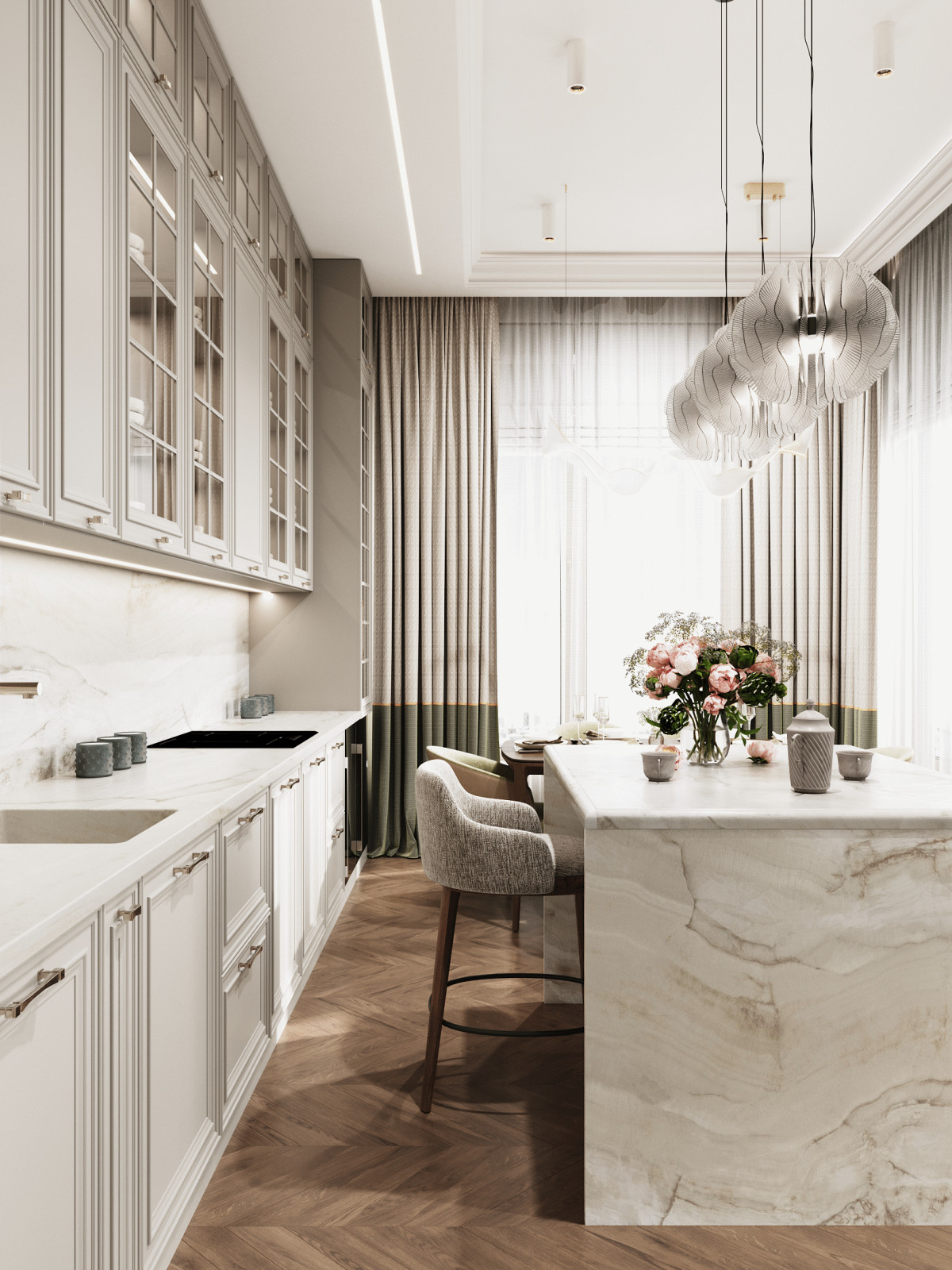 Современный интерьер на 200 кв.м.