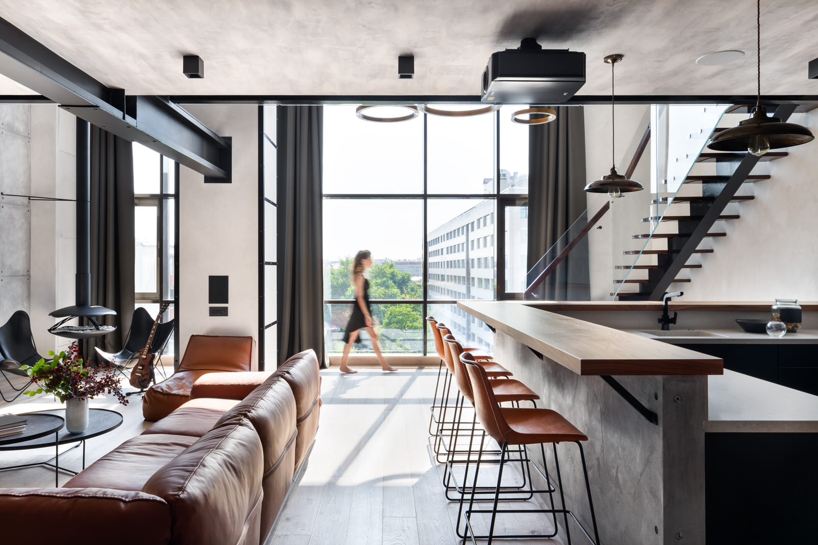 Дизайн двухуровневой квартиры в стиле лофт