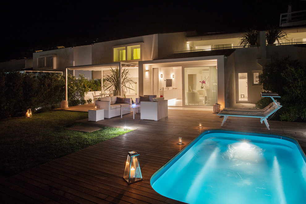 Ландшафтное освещение отеля