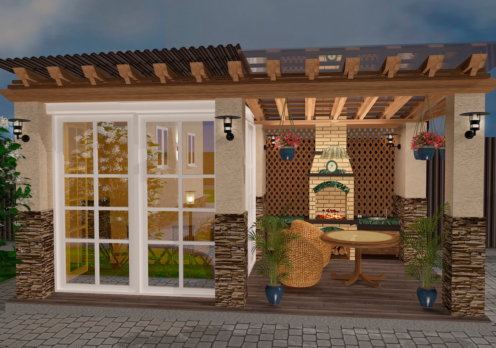 Благоустройство территории частного дома.