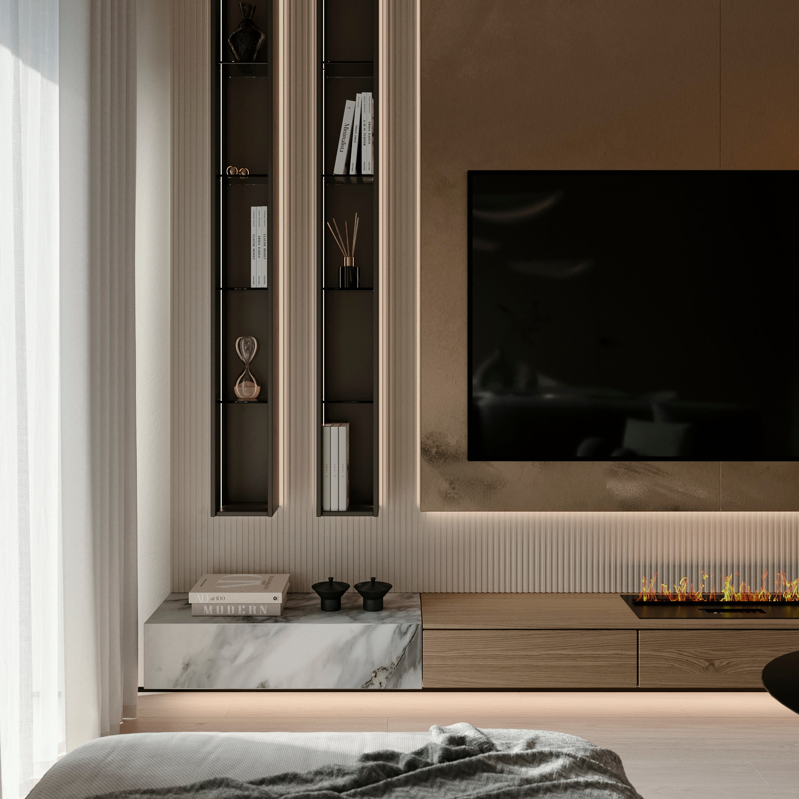 Гостиная. Апарт-комплекс Sky View