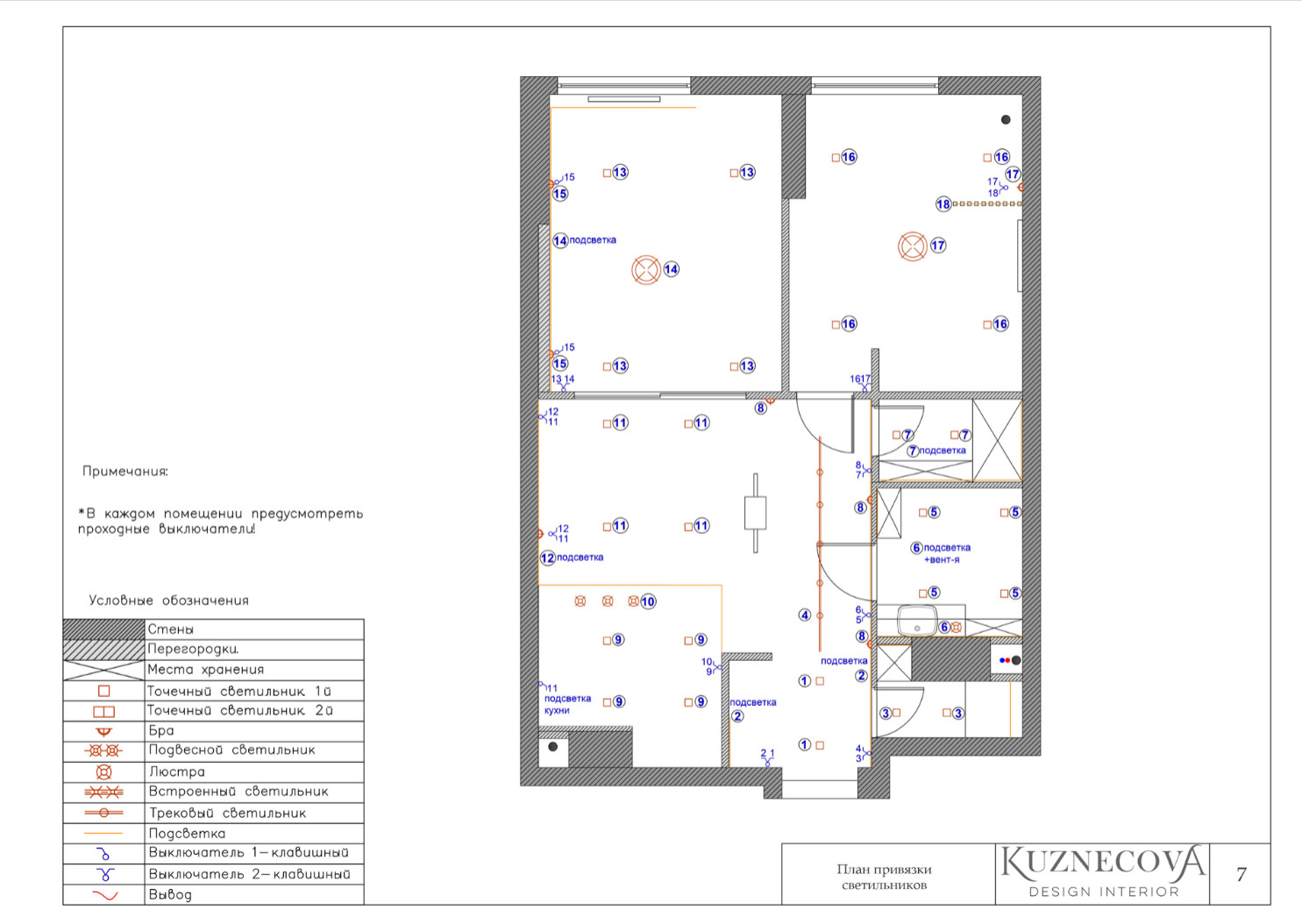 Дизайн проект квартиры 60 кв.м.