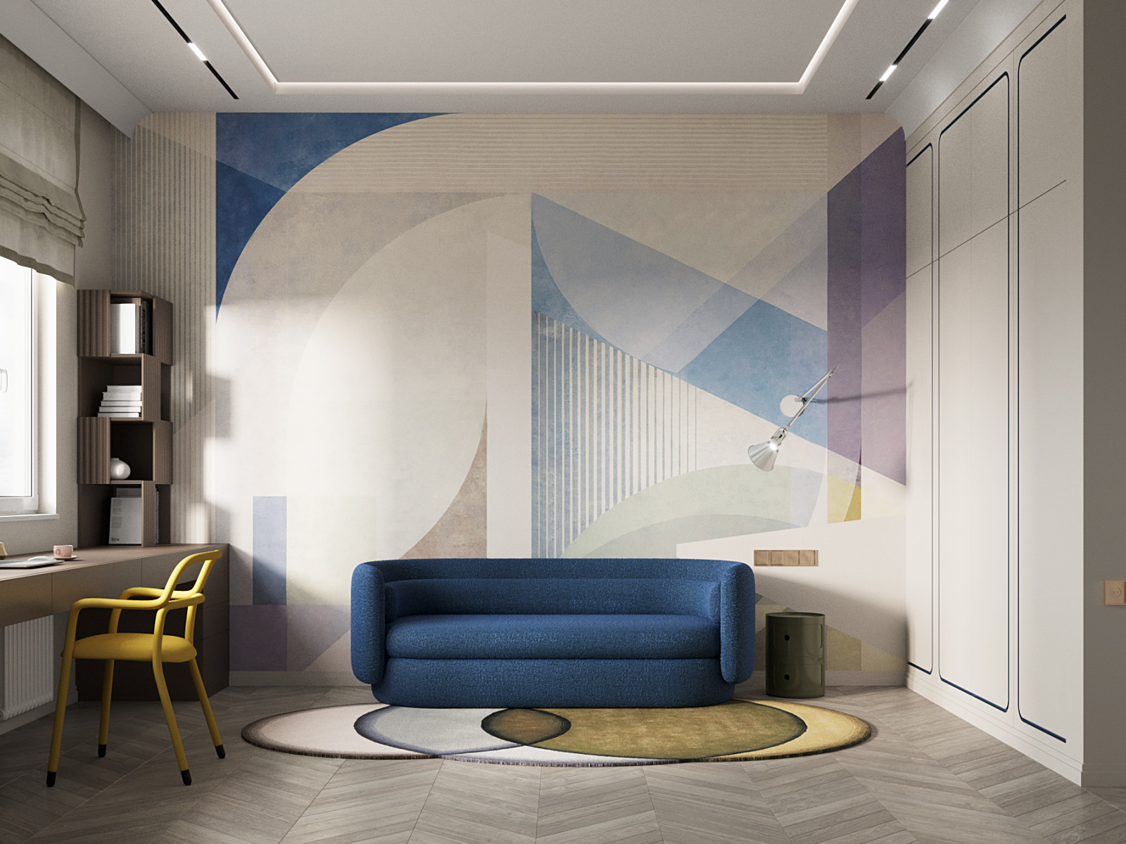 Современная классика. Квартира 100м2. Кабинет/детская комната