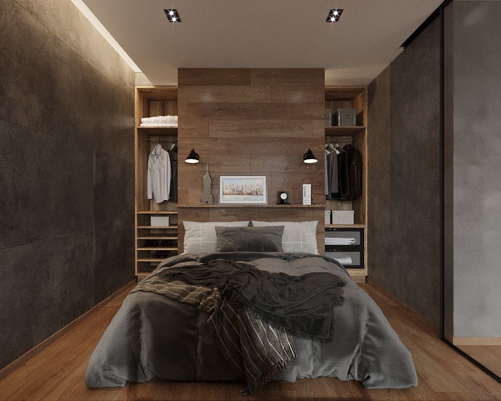 Студия лофт для молодого человека 55 кв.м.