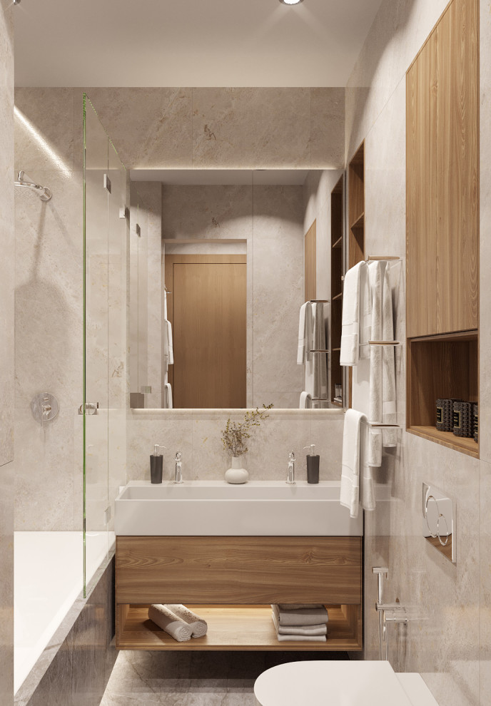 Soft-минимализм в монохромном интерьере трехкомнатной квартиры /ЖК "Балтийский"