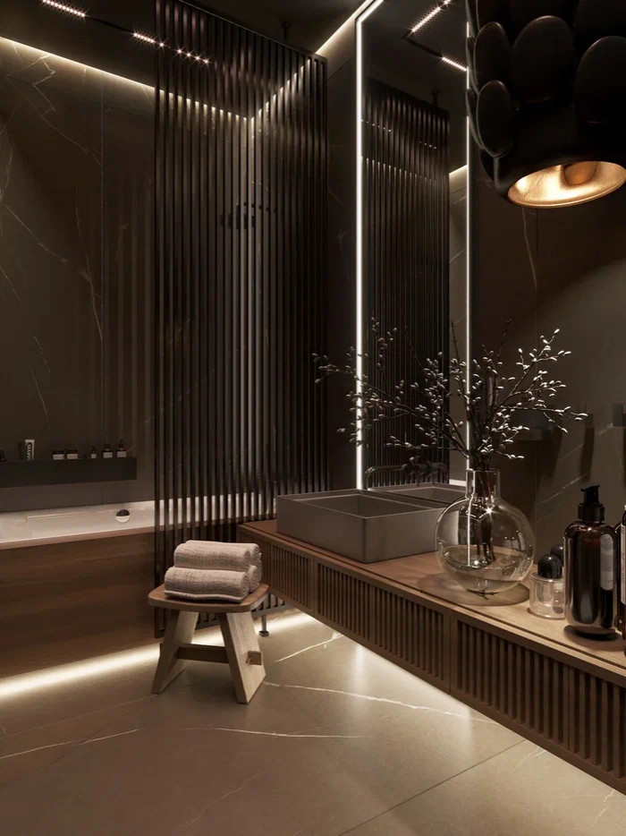 Спа -зона в интерьере дома в КП Променад