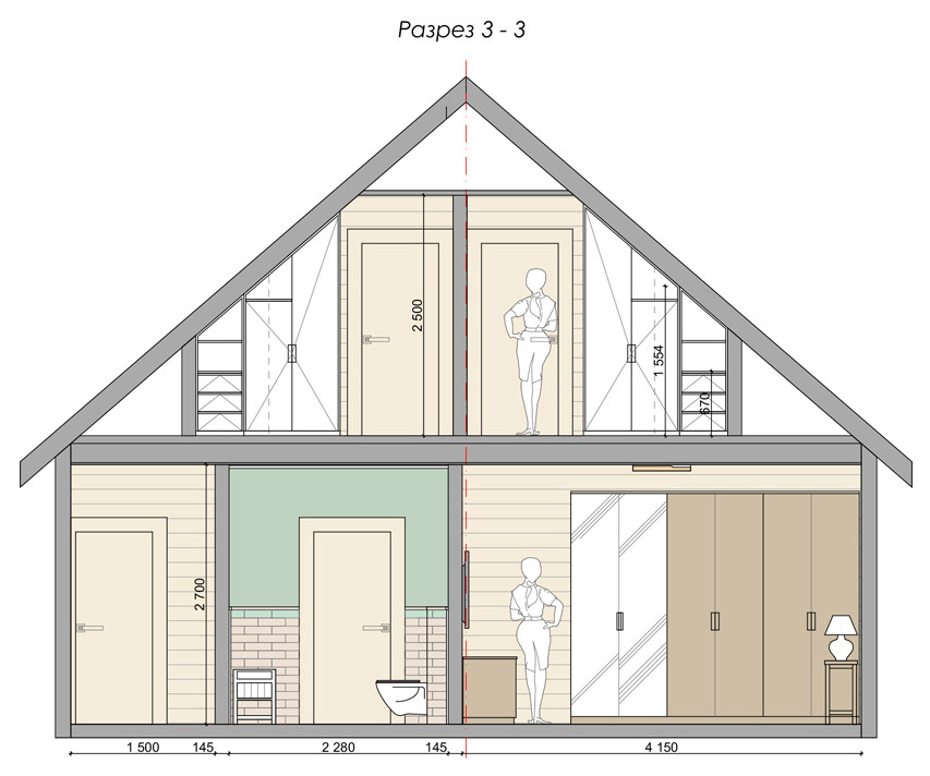 Дача с мансардным этажом