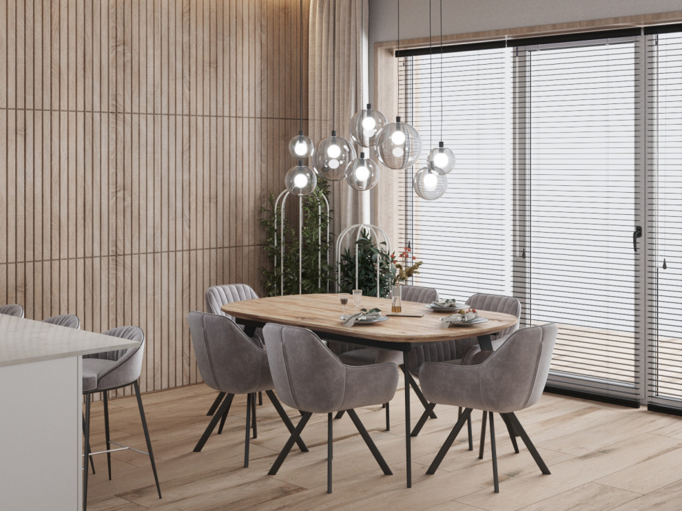 Гостиная, совмещенная с кухней