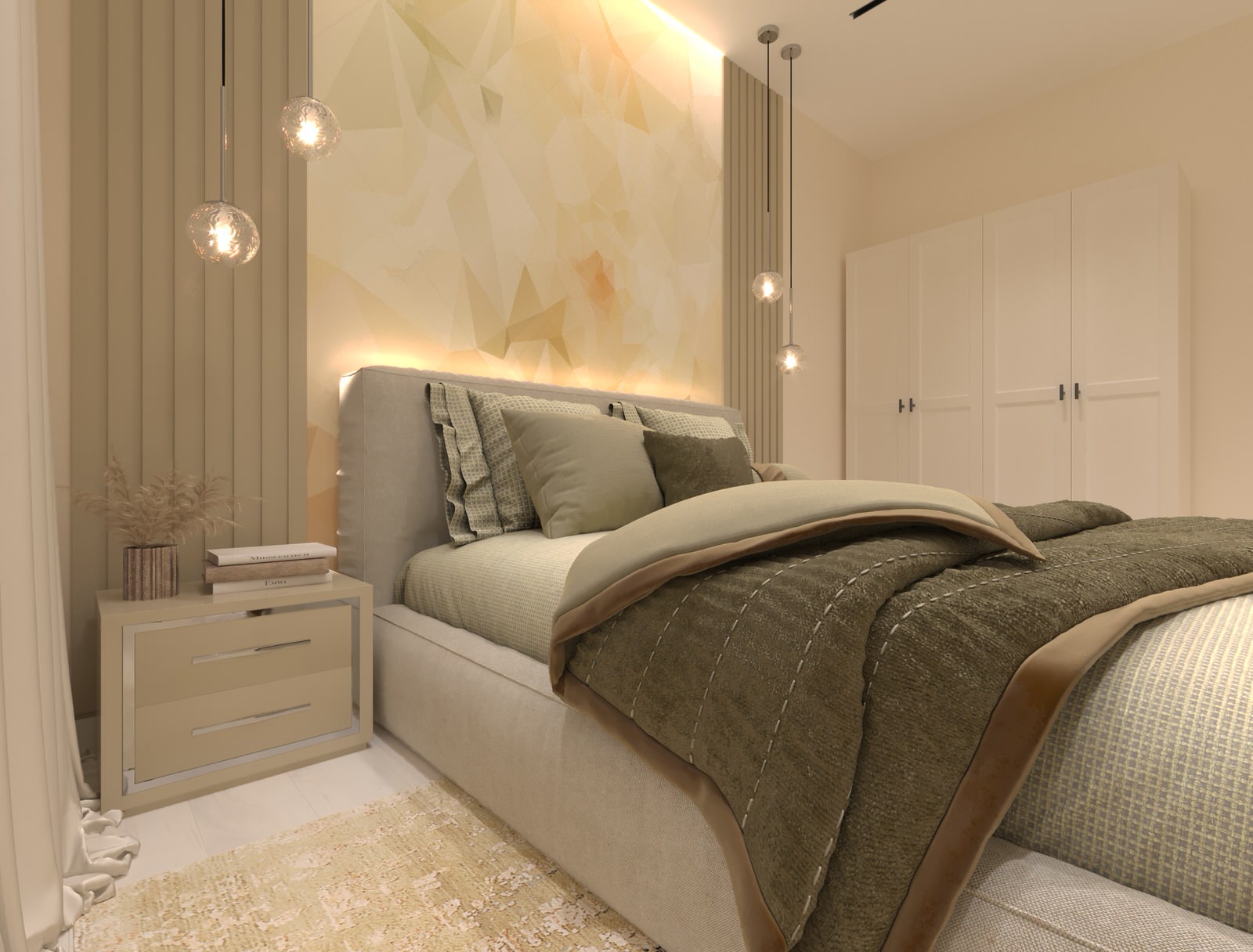 Дизайн-проект  интерьера трехкомнатной квартиры в стиле Контемпорари...