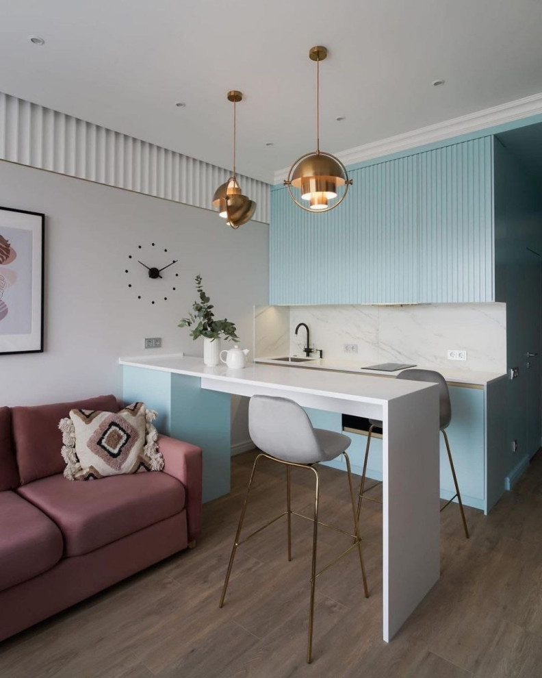 Студия в нежных тонах