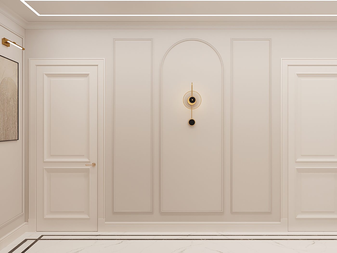 Интерьер в стиле неоклассика в РП ЗАРЕЧЬЕ 103 кв.м.