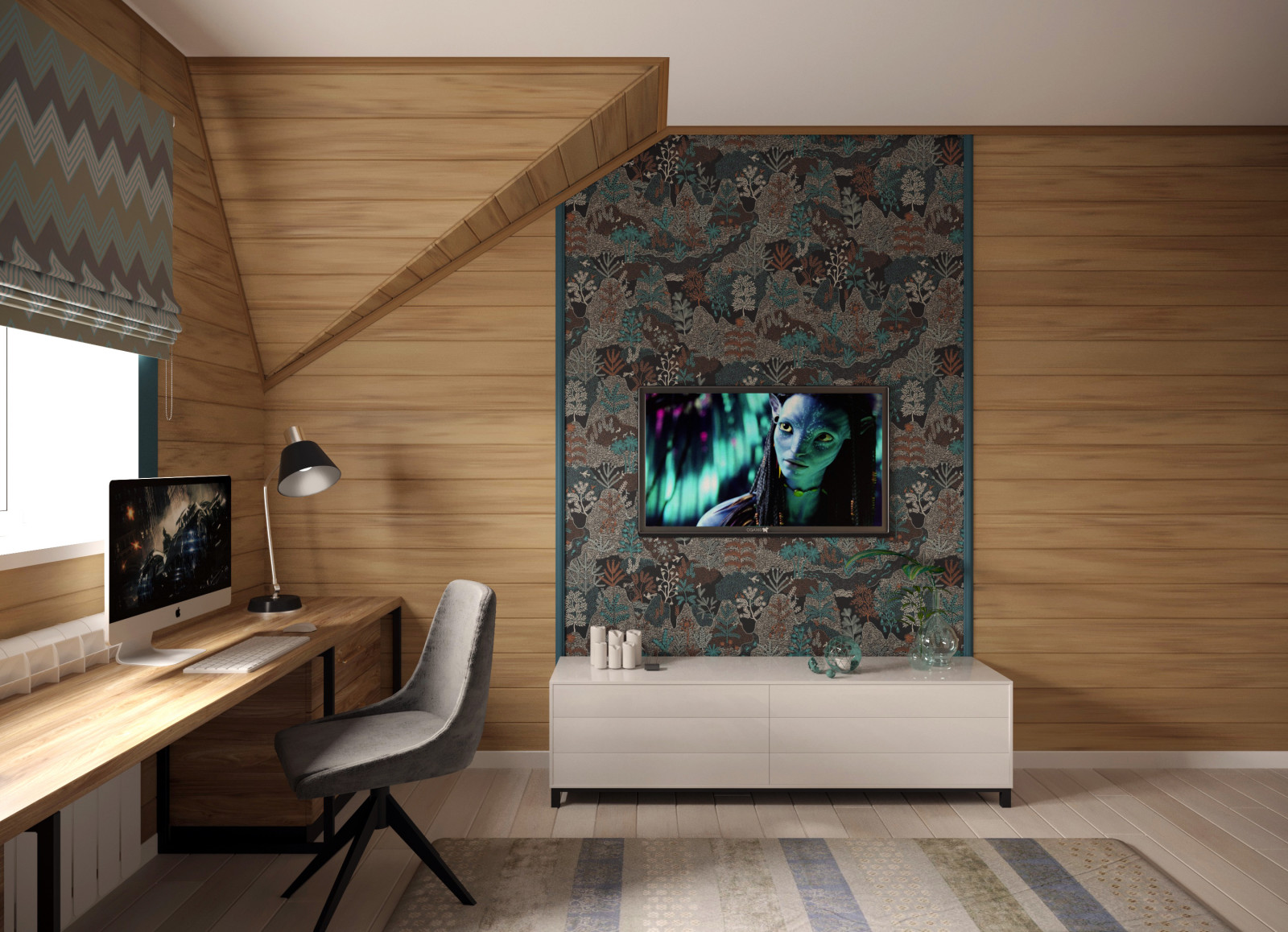 Интерьер жилого домас мансардой,г. Бор