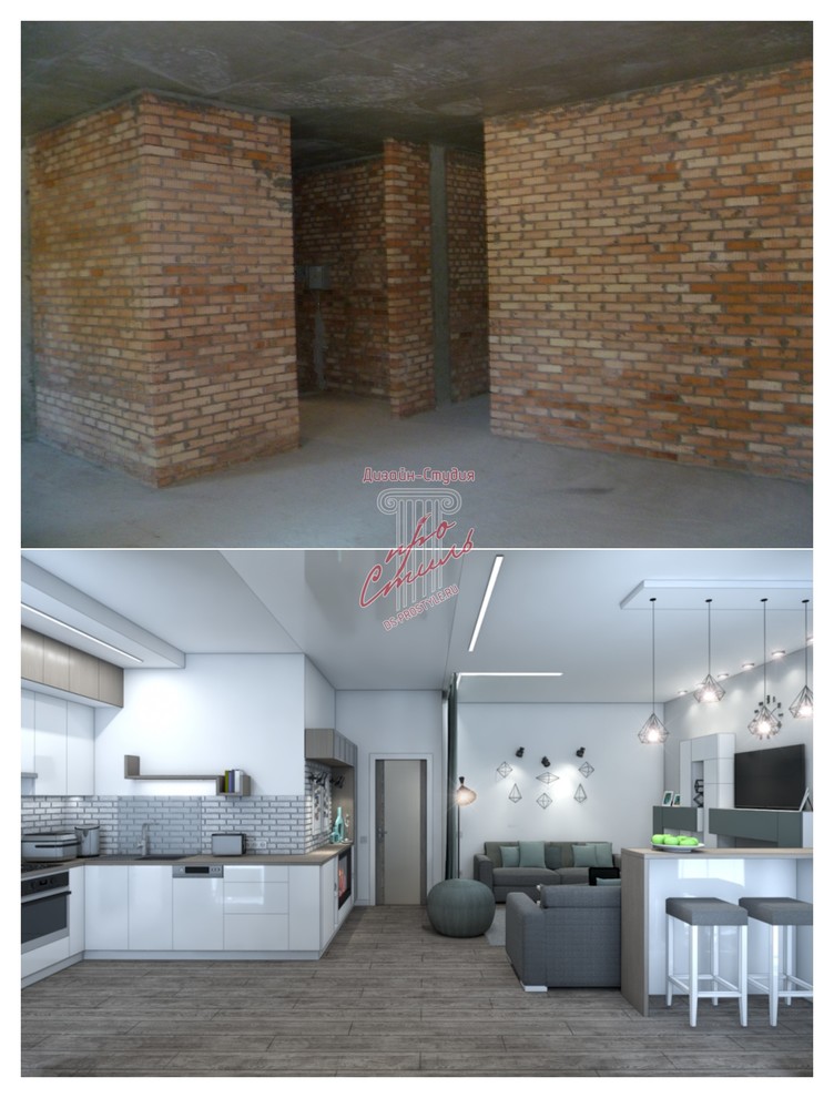 Москва. Отрадное. Дизайн-проект. До и после.