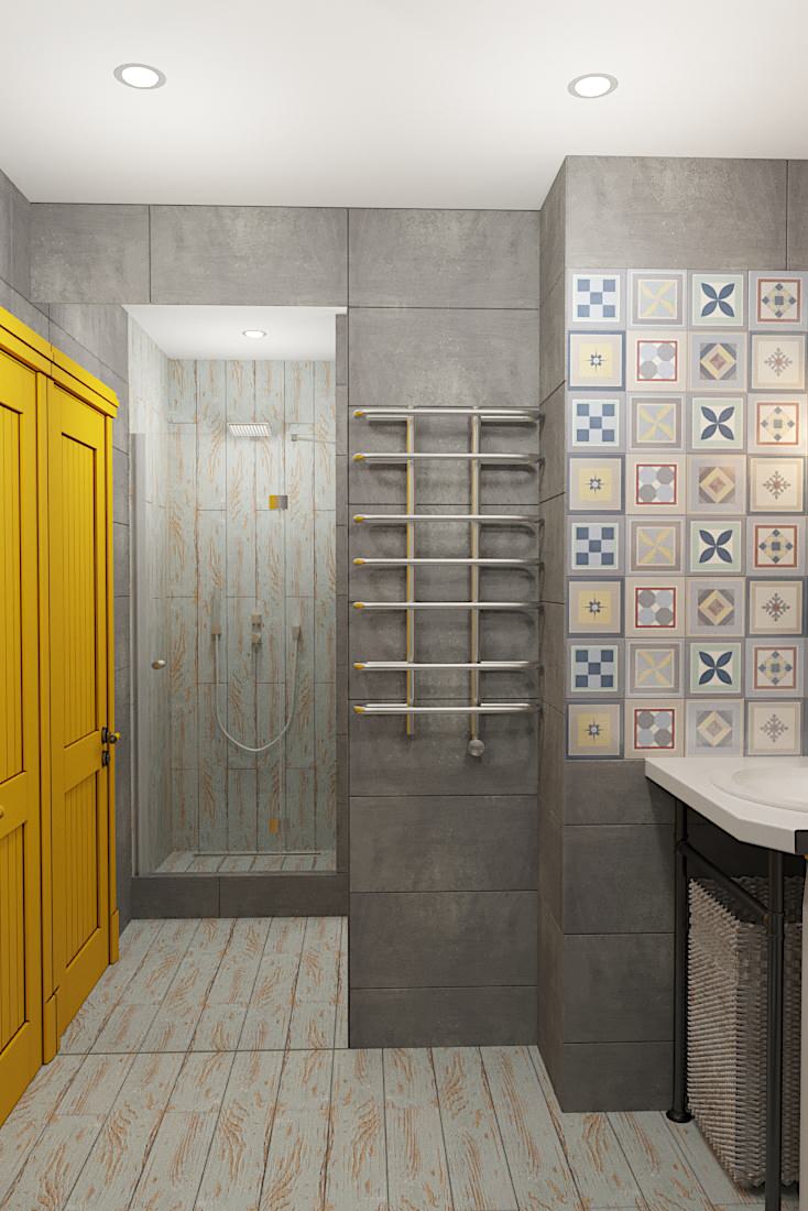 Совмещенный санузел в квартире-студии в Москве