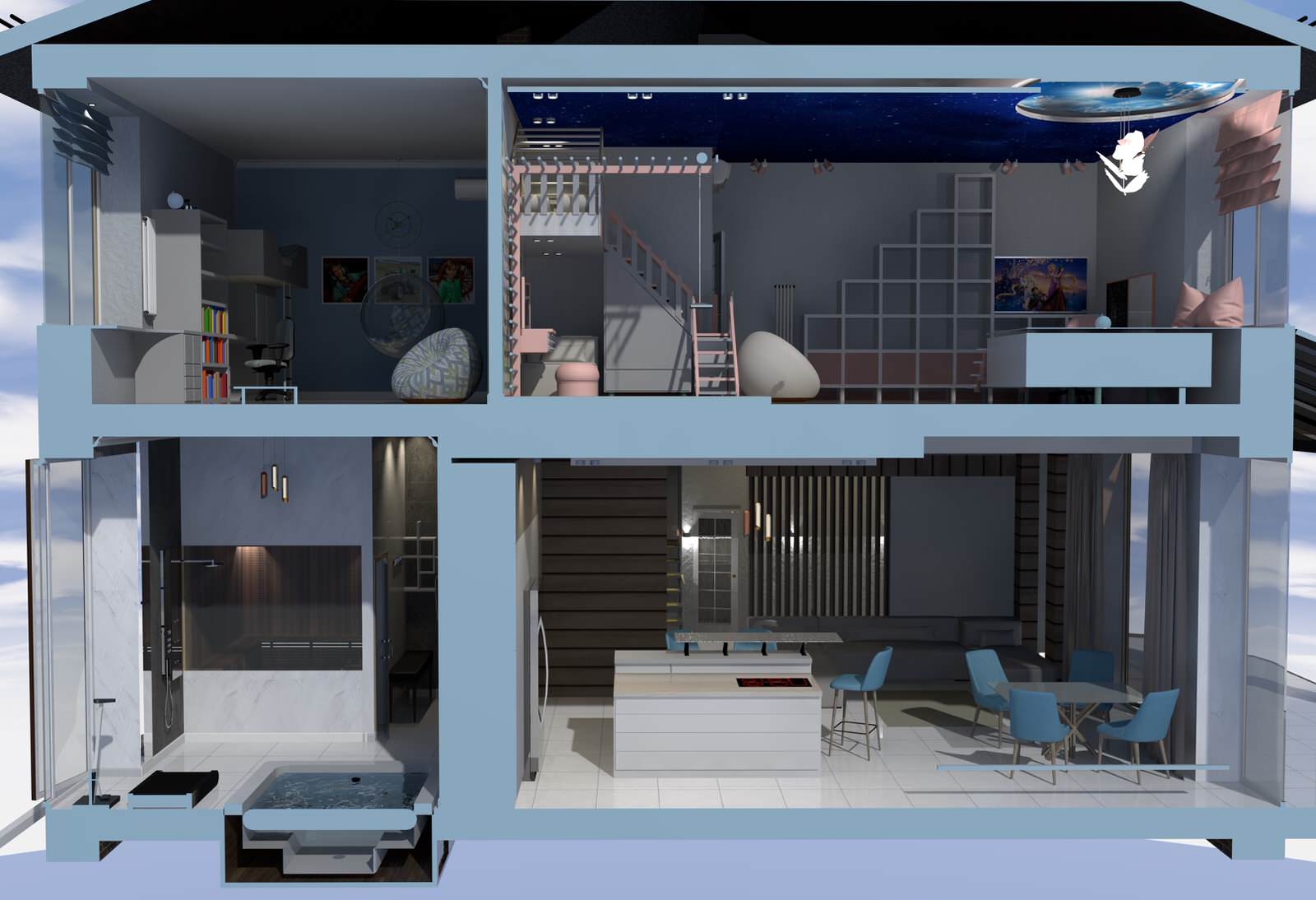 Дизайн проект: Дом мечты в Новом Царицыно, 2020 г.