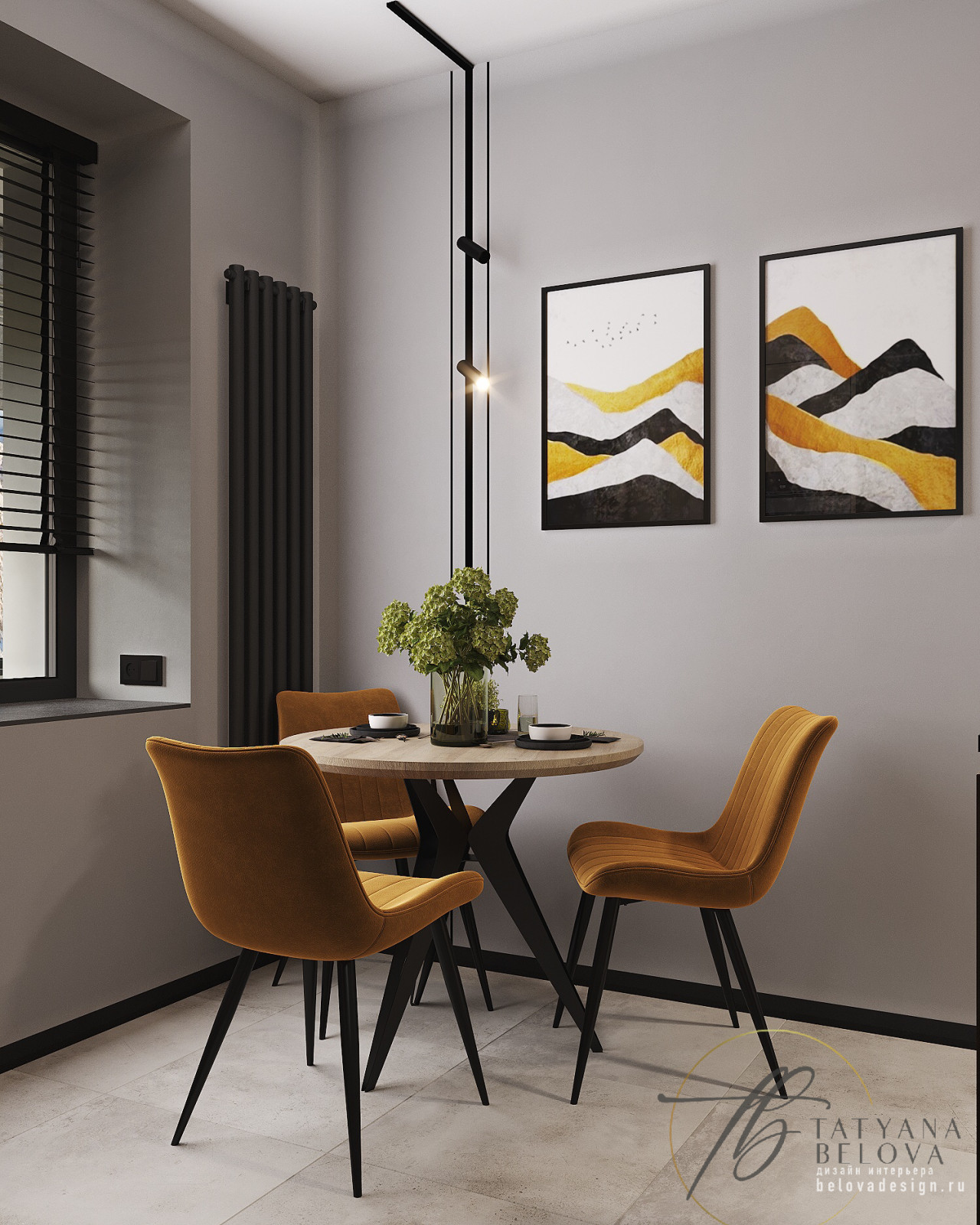 Современный стиль с элементами лофта, 80 м2