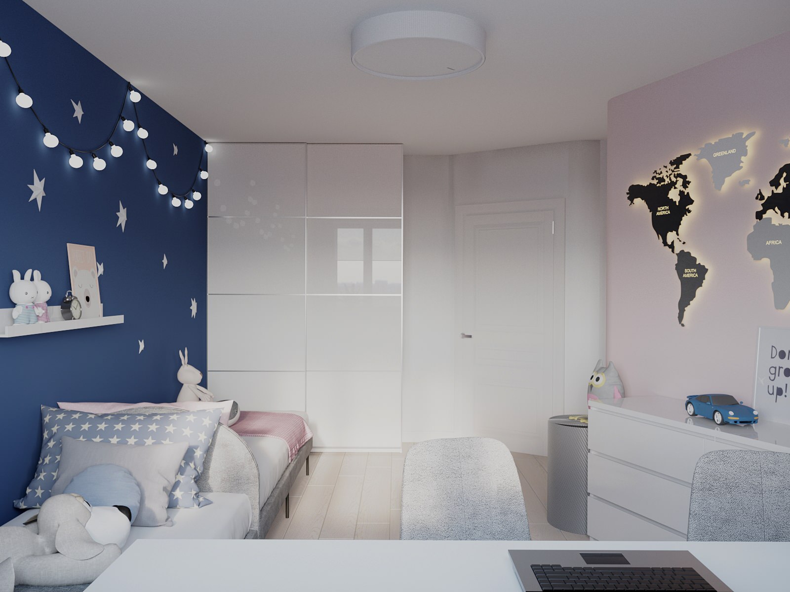 Детская с гнутой стеной