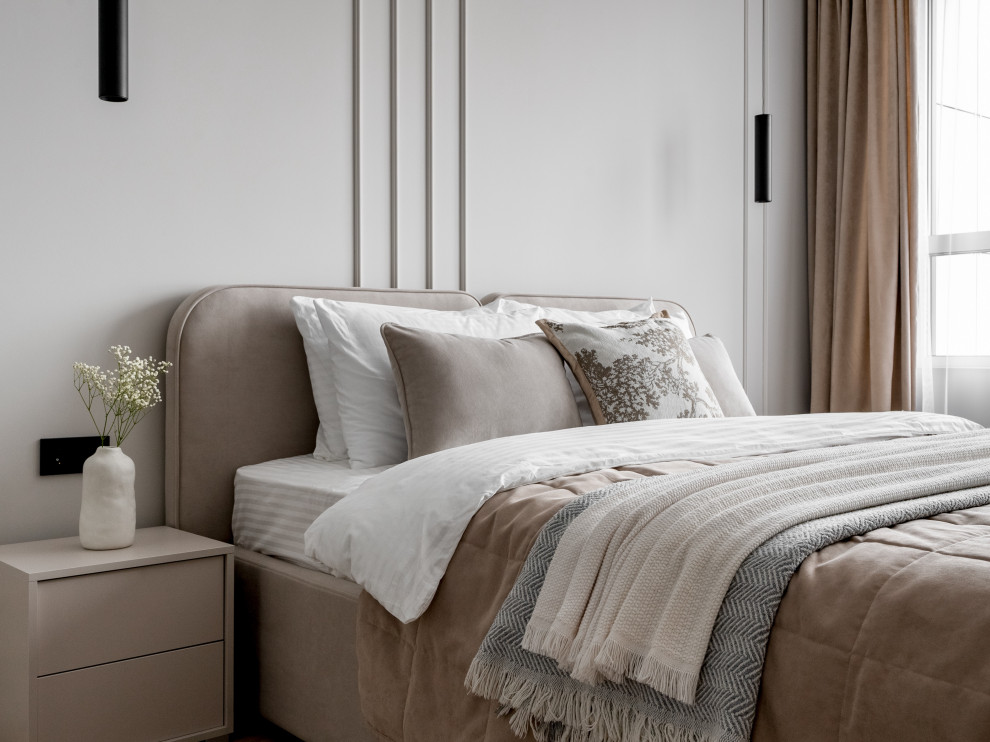 Обложка проекта: Однокомнатная квартира в бежевых оттенках